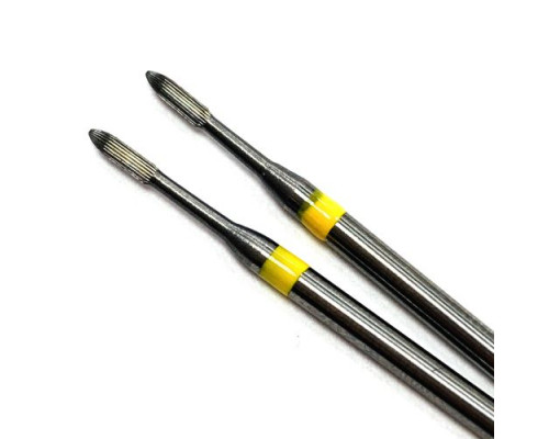 Безопасная фреза "пламя" - многогранная, 5мм, желтая насечка