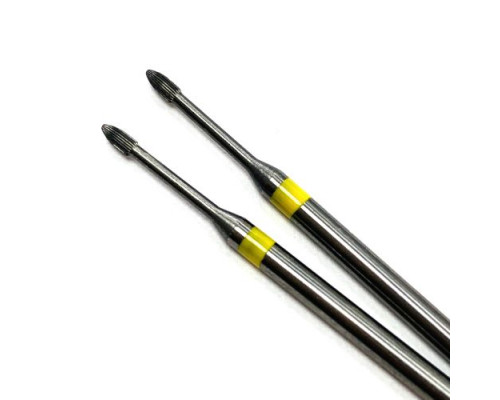 Безопасная фреза "почка" - многогранная, 3 мм, желтая насечка