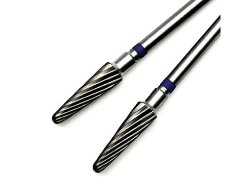 Фреза ТВС "закругленный конус", синяя насечка, d-4.0mm (ФКЗ 040-C)