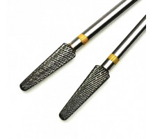 Фреза ТВС "закругленный конус", желтая насечка, d-4.0mm (ФКЗД 040-ОМ)