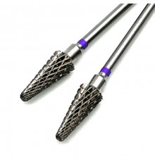 Фреза ТВС "закругленный конус", сиреневая насечка, d-6.0mm (ФКТрП-060)