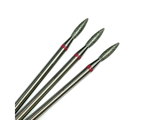 Фреза алмазная "пламя" 021 красная