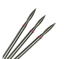 Фреза алмазная "пламя" 021 красная удлиненная