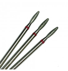 Фреза алмазная "пламя" 021 красная с тупым концом