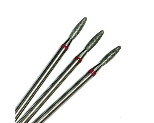 Фреза алмазная "пламя" 021 красная с тупым концом