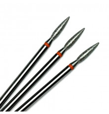 Фреза алмазная "пламя" 023 оранжевая удлиненная