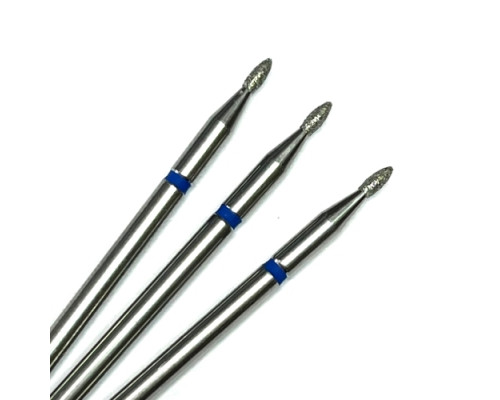 Фреза алмазная "эллипс/олива" 014 синяя