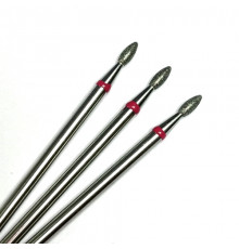 Фреза алмазная "эллипс/олива" 018 красная