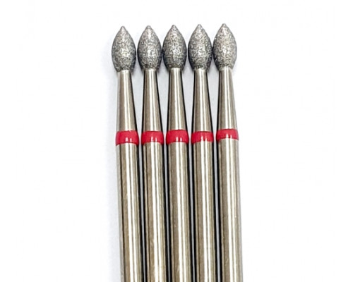 Фреза алмазная "почка" 025 красная