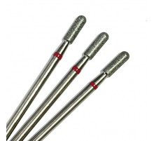 Фреза алмазная "цилиндр закругленный/микрофон" 025 красная