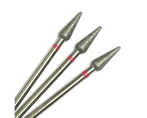 Фреза алмазная "конус/капля" 040 красная