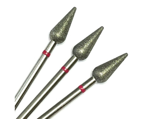 Фреза алмазная "конус/капля" 050 красная