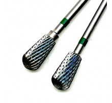 Фреза ТВС "груша", зеленая насечка, d-6.0mm