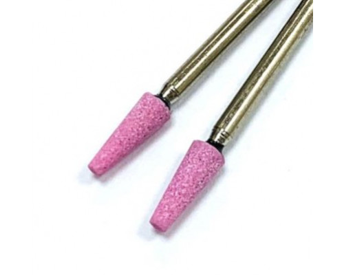 Корундовая фреза "усеченный конус" розовая, D=3 мм