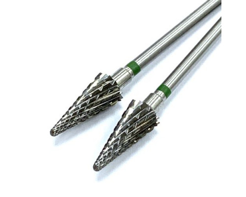 Фреза ТВС "елочка", зеленая насечка, d-6.0mm (ФКДЕ 060-K) 